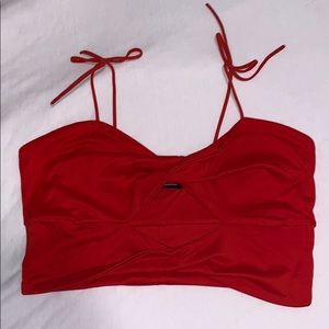Urban outfitters red crop top